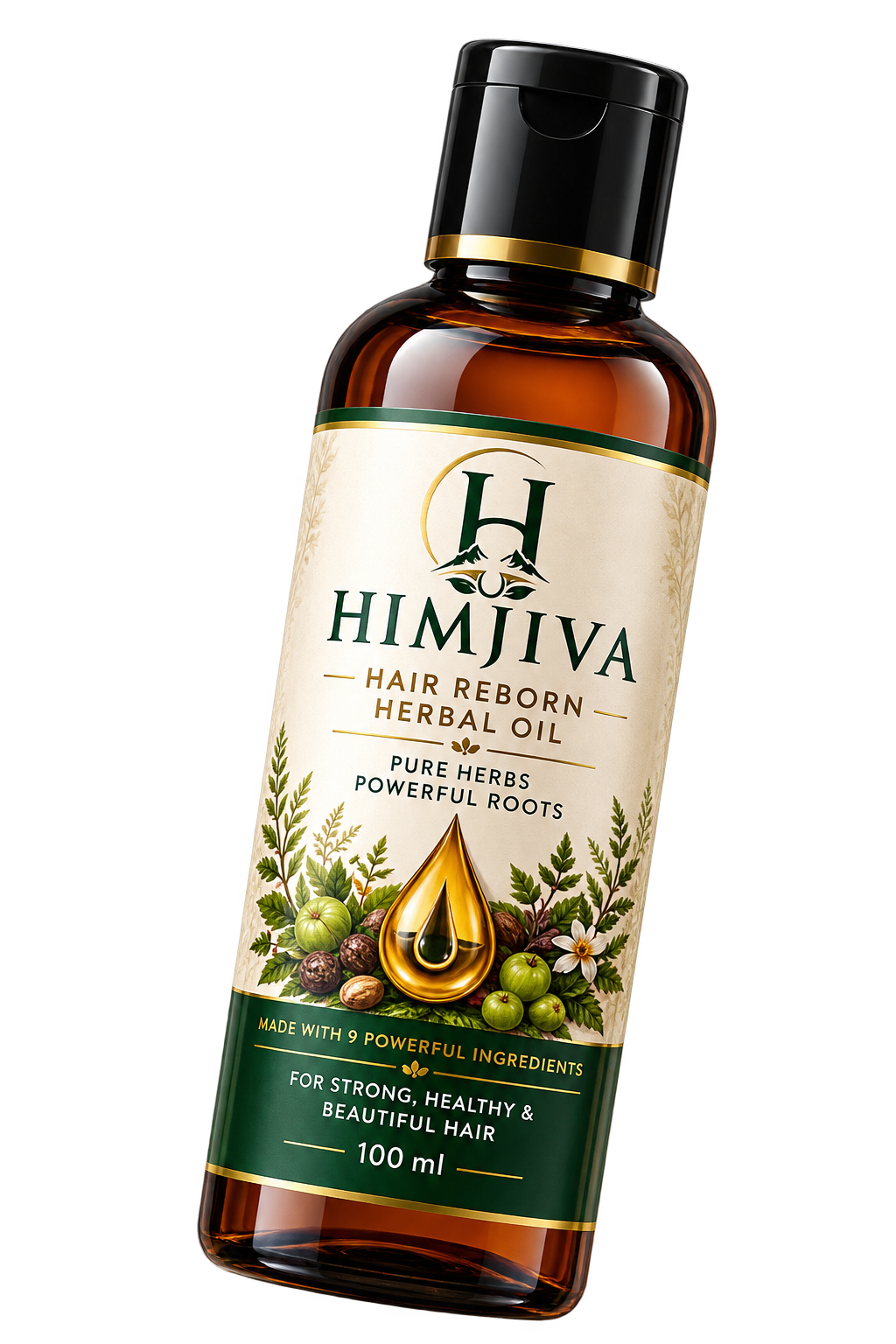 HIMJIVA Hair Reborn Herbal Oil Bottle